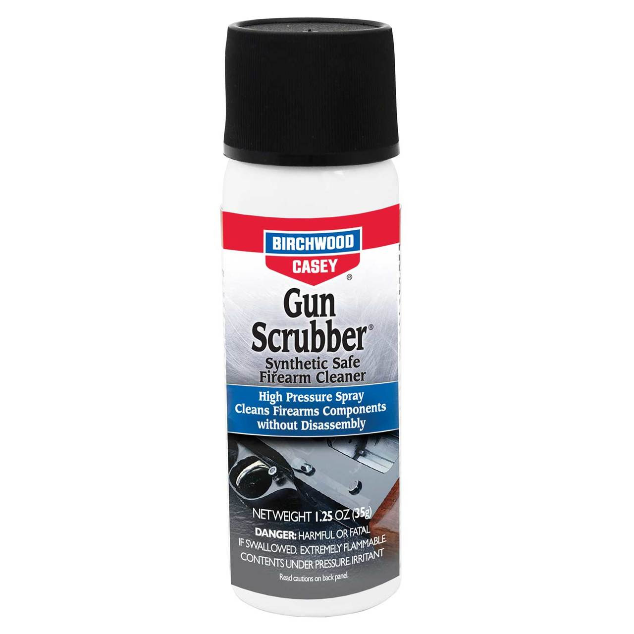Birchwood Casey Gun Scrubber Limpiador sintético para armas de fuego, 1,25 fl. onz. Aerosol